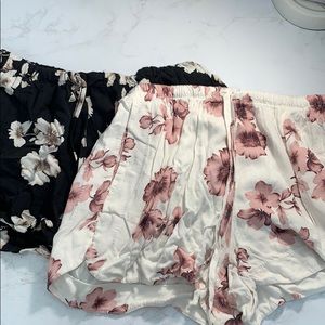 Brandy Melville Flowy Floral Shorts bundle